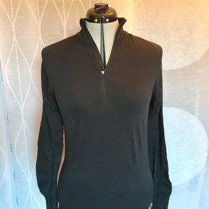 Black Champion quarter-zip pullover workout top